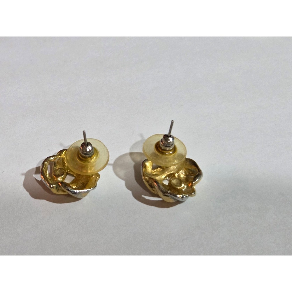Vintage Gold Tone Earring Lot Napier Studs Leaf Dangle Bird Crawler 7 Pairs - Picture 12 of 12